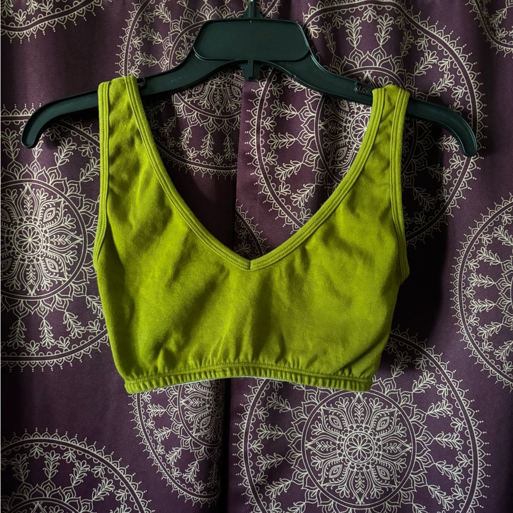 Big Bud Press Lime Green V-Neck Bralette